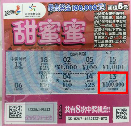 如皋90后三小伙儿喜中甜蜜蜜十万元大奖 冒雨来领奖.jpg