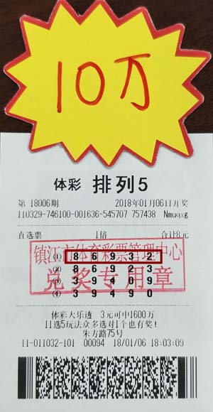 1、不经意的守候 镇江美女彩民喜中体彩“排列五”奖金10万元！照片.jpg