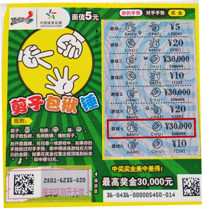 全家总动员 旅途中收获“剪子、包袱、锤”3万元.jpg