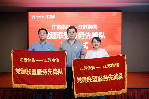 省体育局一级巡视员王志光为党建联盟服务先锋队授旗：配新闻稿（三） (2)_副本.jpg