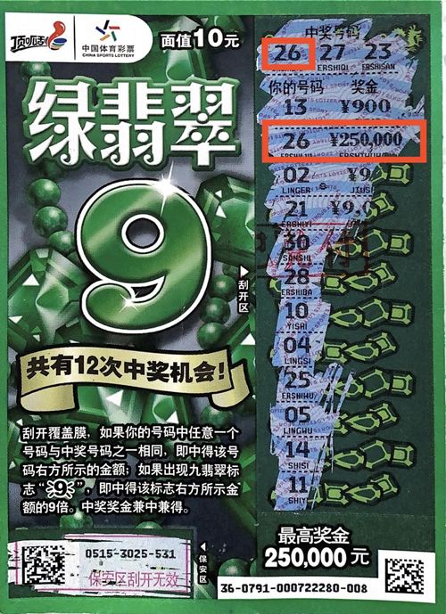 宿迁幸运儿喜中“绿翡翠”25万元图片1_副本.png