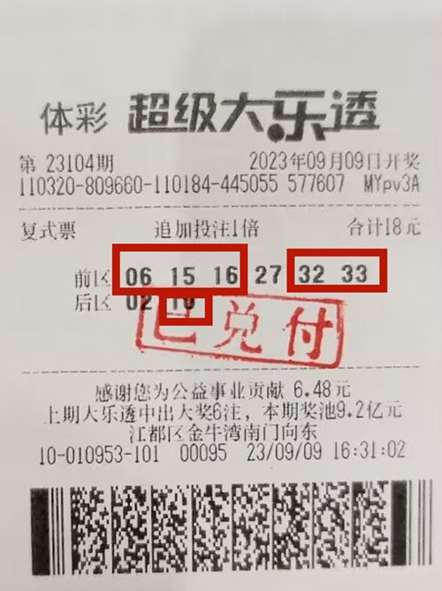 复式票再立功  扬州俩购彩者喜中体彩大乐透同期大奖 (1)_副本.jpg