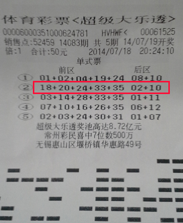 惠山彩民喜中大乐透10万元 中奖票差点扔进洗衣机a.jpg