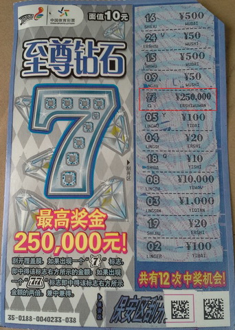 黑旋风带来好运 镇江彩民中”至尊钻石7“25万.jpg