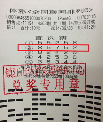 镇江彩民获排五奖金十万元  给付运动版越野车的尾款 照片.jpg