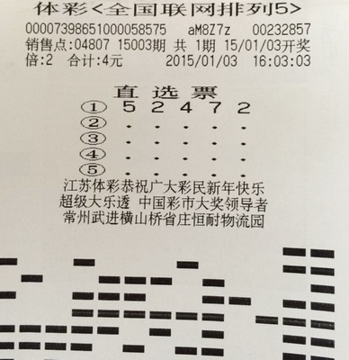 武进体彩2015开门红 幸运彩民倍投排5中200万 (2).jpg