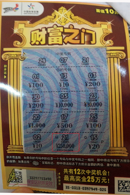 南通彩民钟情顶呱刮 喜中”财富之门“25万大奖.jpg