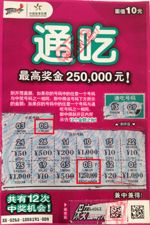 顶呱刮带来好运  苏州彩民中得”通吃“25万1.jpg